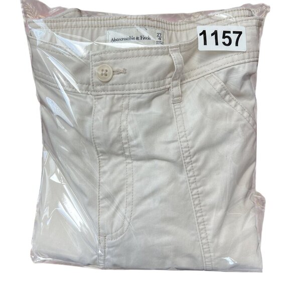 Vintage Abercrombie & Fitch Womens Y2K 27 US 4 Cream Utility Cargo Khaki Pants - Picture 14 of 14